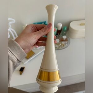 Lenox Cream and Gold Tapered Decorative bud Vase